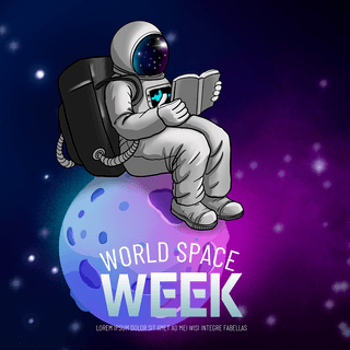 world海报模板_world space week social media post