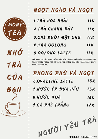 咖啡饮品菜单海报模板_西式咖啡馆饮品菜单