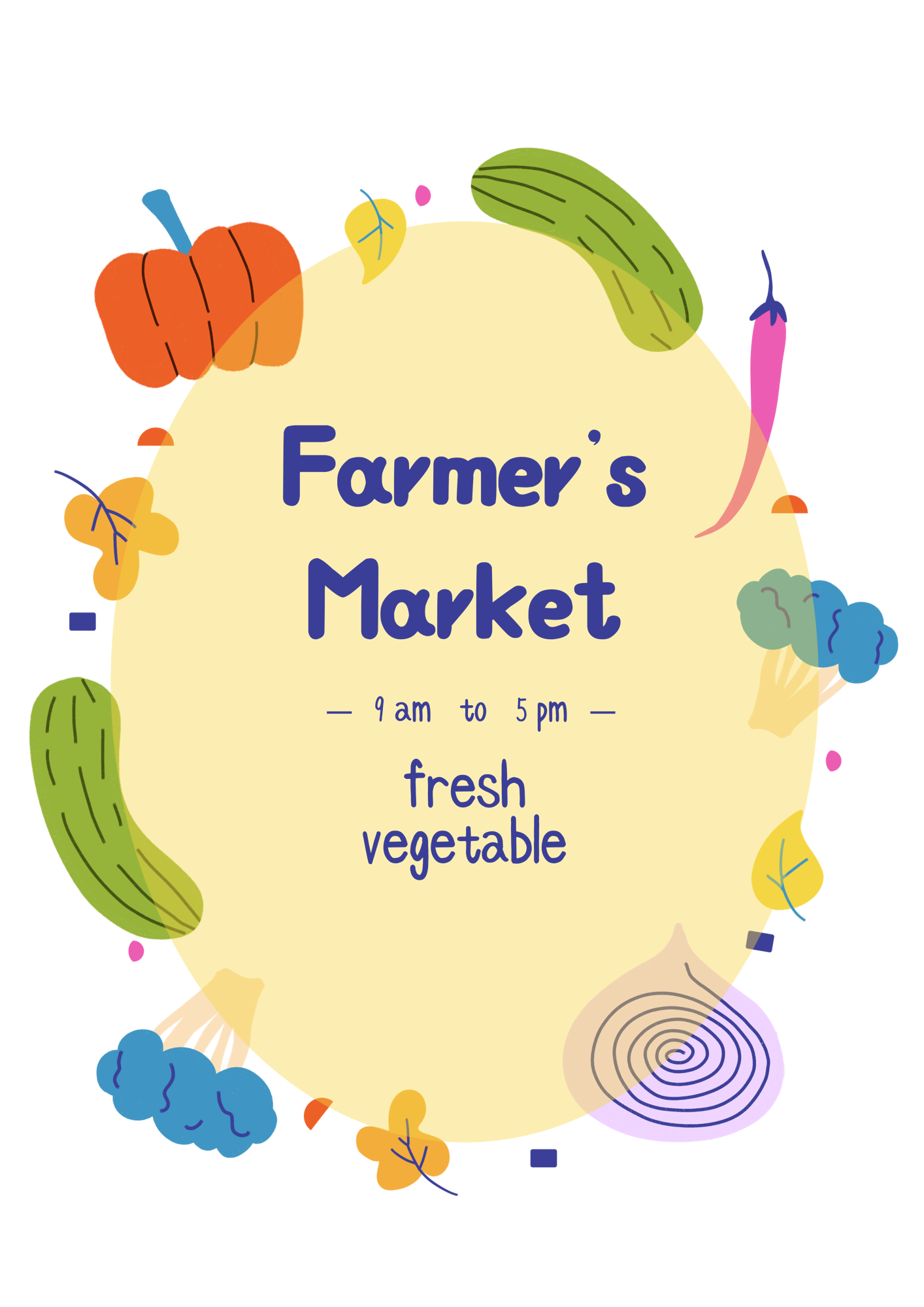 农场超市蔬菜水果彩色海报图片