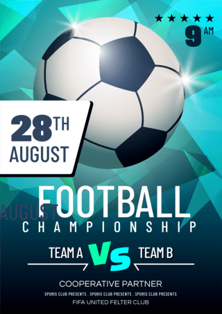比赛对决背景海报模板_蓝色足球比赛事项海报