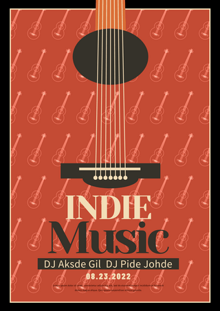 印度独立海报模板_印度音乐节复古海报
