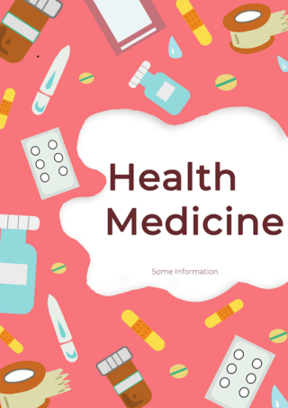 健康健康人海报模板_健康药品医疗插画宣传药品红色海报