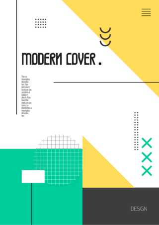 现代简约几何线条海报模板_几何书籍封面抽象传单