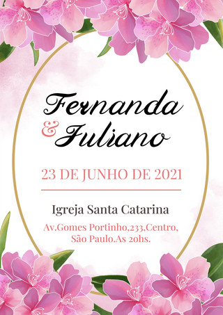 粉色花卉背景图海报模板_婚礼邀请函粉色水彩花卉晕染模板