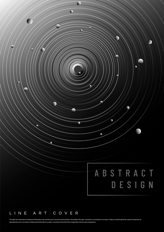 闪光矢量图海报模板_商业封面抽象黑白色海报