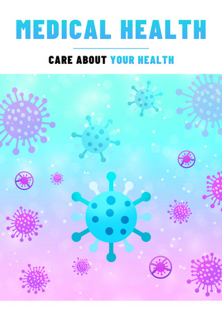医疗宣传册设计海报模板_医疗健康抽象渐变小册子