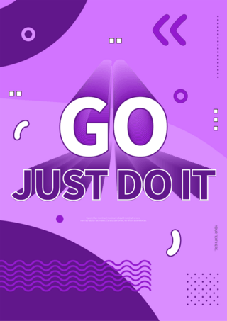 3d文字大字报抽象风格紫色海报