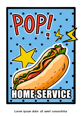海报汉堡包海报模板_食品流行艺术海报