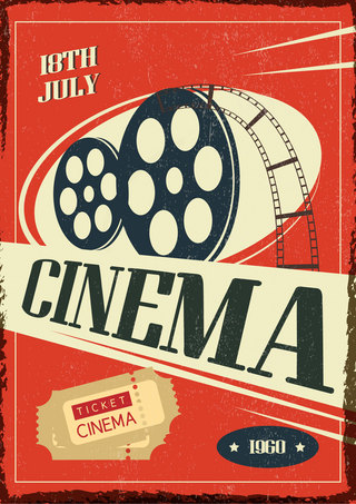 电影之夜复古胶卷海报