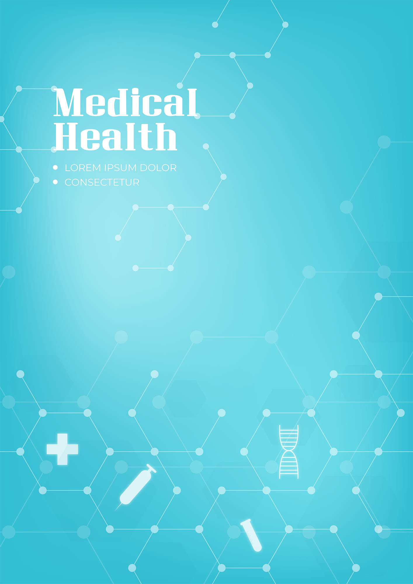 医疗健康现代抽象模版小册子图片