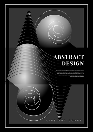 现代风格封面黑白色海报