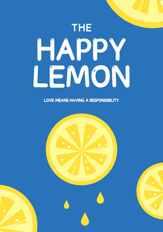 水果柠檬切片海报模板_书籍封面教育模板
