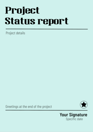 项目报告海报模板_项目状态报告信纸简约绿色模板