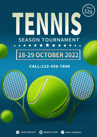 网球俱乐部海报海报模板_网球俱乐部比赛传单模板