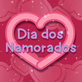 爱心粉色装饰海报模板_爱心巴西情人节浪漫恋爱模板