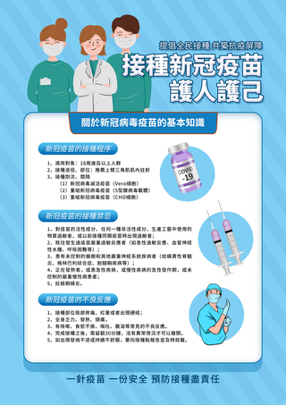 卡通医生新冠肺炎病毒医疗宣传海报