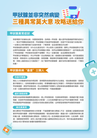 卡通医药甲状腺病变疾病预防单张