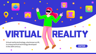 互联网虚拟现实技术横幅互联网科技横幅
