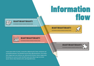 信息图海报模板_信息流程图模版商务几何