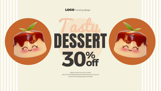 可爱造型海报模板_卡通可爱立体蛋糕甜品餐饮宣传促销网页横幅