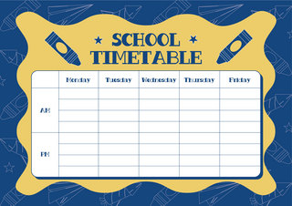 铅笔铅笔海报模板_教育学校计划表卡通铅笔