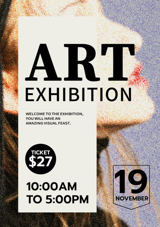 博物馆艺术品海报模板_艺术展览宣传传单美丽艺术海报 向量