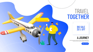 航空飞行海报模板_世界旅行飞机宣传横幅模板