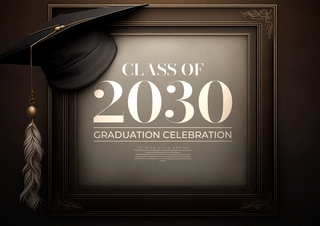 大学生创业海报模板_博士帽相框毕业季毕业典礼宣传海报