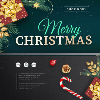 圣诞礼物礼物海报模板_圣诞创意黑色礼物质感社交媒体图
