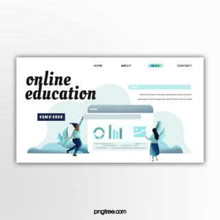 在线教育渐变网页设计