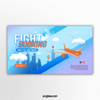 电商宣传海报模板_时尚航空公司旅游服务宣传banner
