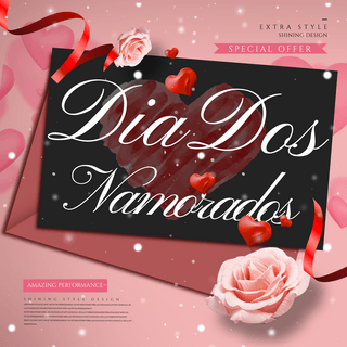 简约现代创意葡萄牙情人节假期主题sns广告
