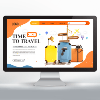 现代网页设计海报模板_现代旅行社旅游网站网页设计