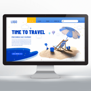 网页设计时尚海报模板_时尚旅行社假日旅行宣传网页设计