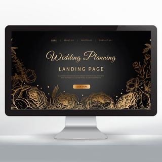 黑金玫瑰婚庆策划网页设计