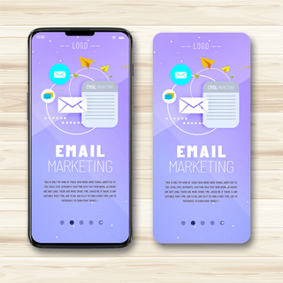 现代邮件营销手机端画面设计