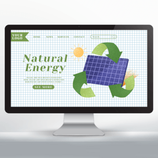 发电节能海报模板_太阳能科技宣传网页设计