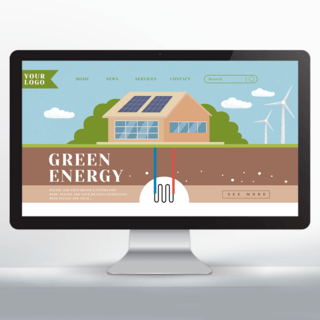 太阳能环保海报模板_节能环保宣传网页设计