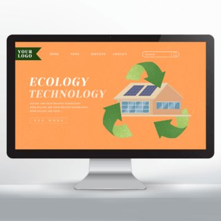 发电太阳能海报模板_环保科技宣传网页设计