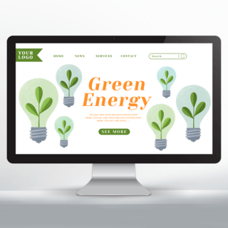 电力客服海报模板_环保科技宣传网页设计