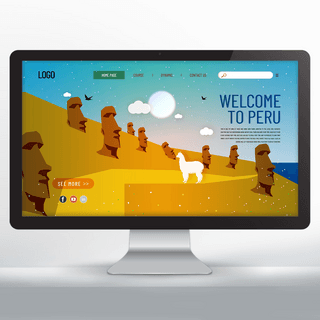 神秘的南美秘鲁旅行网站网页设计