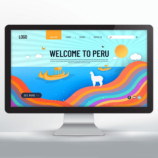 web网页设计海报模板_现代旅游促进网站网页设计