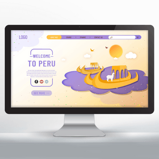 现代秘鲁旅游网站宣传网页设计