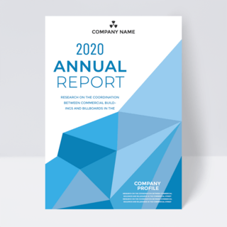 商业计划书海报模板_蓝色简约商务2020年度报告