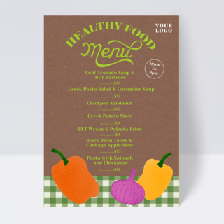 洋葱海报模板_环保健康素食菜单设计