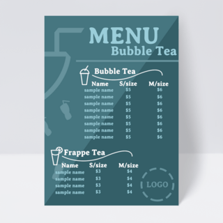 奶珍珠奶茶海报模板_简约奶茶店菜单模板