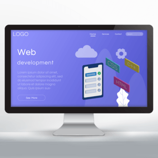 web网页设计海报模板_现代智能科技web开发编码网站网页设计