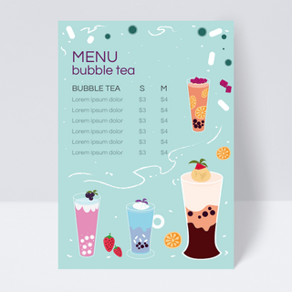 奶茶店海报模板_奶茶店菜单设计