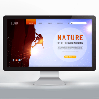 网页设计时尚海报模板_时尚户外登山运动探险俱乐部网站网页设计