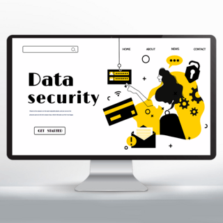 科技主页海报模板_网络数据安全宣传主页设计
